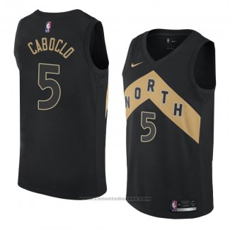 Maglia Toronto Raptors Bruno Caboclo #5 Citta 2018 Nero