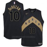 Maglia Toronto Raptors Derozan #10 Citta 2017-18 Nero