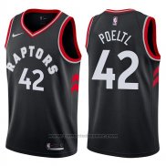 Maglia Toronto Raptors Jakob Poeltl #42 Statement 2017-18 Nero