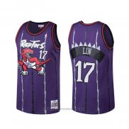 Maglia Toronto Raptors Jeremy Lin #17 Hardwood Classics Viola