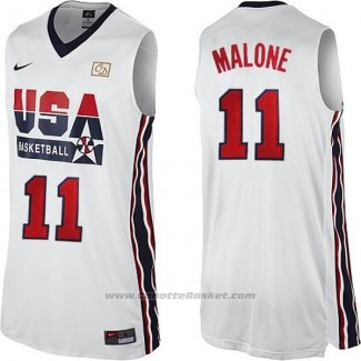 Maglia USA 1992 Karl Malone #11 Bianco