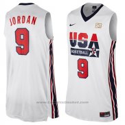 Maglia USA 1992 Michael Jordan #9 Bianco