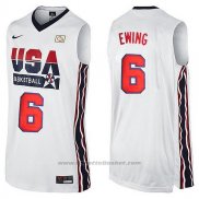 Maglia USA 1992 Patrick Ewing #6 Bianco