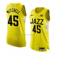 Maglia Utah Jazz Donovan Mitchell NO 45 Icon Autentico 2022-23 Giallo