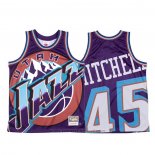 Maglia Utah Jazz Donovan Mitchell #45 Mitchell & Ness Big Face Viola