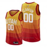 Maglia Utah Jazz Jordan Clarkson #00 Citta Edition Arancione