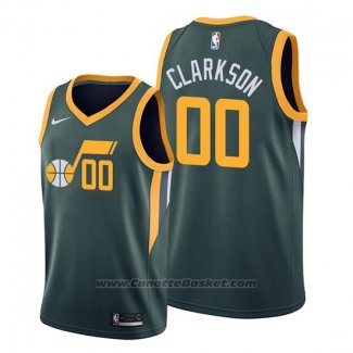 Maglia Utah Jazz Jordan Clarkson #00 Earned Edition Verde