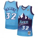 Maglia Utah Jazz Karl Malone #32 Mitchell & Ness 1996-97 Blu