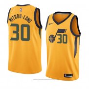 Maglia Utah Jazz Naz Mitrou-long #30 Statement 2018 Giallo