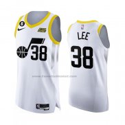 Maglia Utah Jazz Saben Lee #38 Association Autentico 2022-23 Bianco