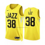 Maglia Utah Jazz Saben Lee #38 Icon 2022-23 Giallo