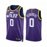 Maglia Utah Jazz Taylor Hendricks #0 Classic 2023-24 Viola