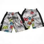 Pantaloncini San Antonio Spurs Just Don Slap Sticker Bianco