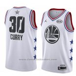 Maglia All Star 2019 Golden State Warriors Stephen Curry #30 Bianco
