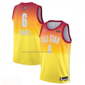 Maglia All Star 2023 Los Angeles Lakers LeBron James #6 Arancione