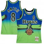 Maglia Atlanta Hawks Steve Smith NO 8 Mitchell & Ness 1996-97 Verde
