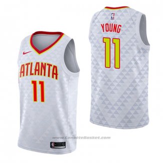 Maglia Atlanta Hawks Trae Young #11 Association Bianco