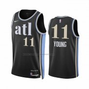 Maglia Atlanta Hawks Trae Young #11 Citta 2023-24 Nero