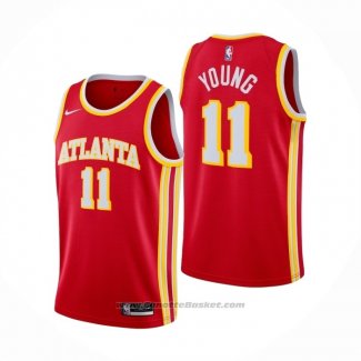 Maglia Atlanta Hawks Trae Young #11 Icon 2020-21 Rosso