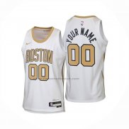 Maglia Bambino Boston Celtics Personalizzate Citta 2025-26 Bianco
