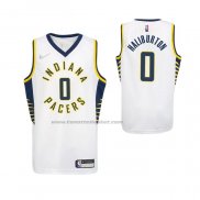 Maglia Bambino Indiana Pacers Tyrese Haliburton #0 Association 2022-23 Bianco