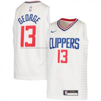 Maglia Bambino Los Angeles Clippers Paul George #2 Association 2020-21 Bianco