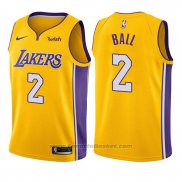 Maglia Bambino Los Angeles Lakers Lonzo Ball #2 Icon 2017-18 Or