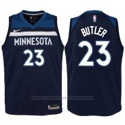 Maglia Bambino Minnesota Timberwolves Jimmy Butler #23 2017-18 Blu