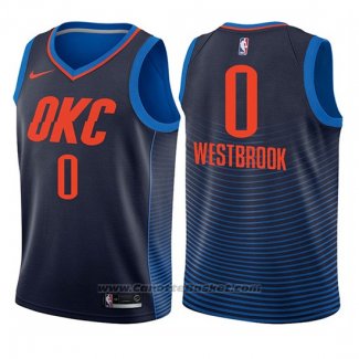 Maglia Bambino Oklahoma City Thunder Russell Westbrook #0 Statement 2017-18 Blu