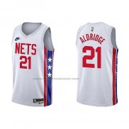 Maglia Brooklyn Nets Lamarcus Aldridge #21 Classic 2022-23 Bianco