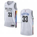 Maglia Brooklyn Nets Nicolas Claxton #33 Citta 2022-23 Bianco