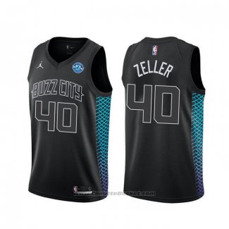 Maglia Charlotte Hornets Cody Zeller #40 Citta Nero