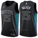 Maglia Charlotte Hornets Kemba Walker #15 Citta 2018 Nero