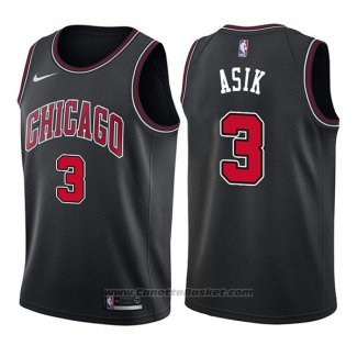 Maglia Chicago Bulls Omer Asik #3 Statement 2017-18 Nero