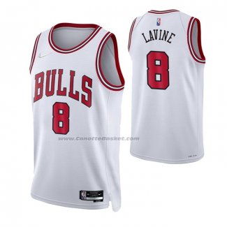 Maglia Chicago Bulls Zach Lavine NO 8 Association 2021 Bianco