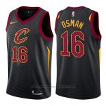 Maglia Cleveland Cavaliers Cedi Osman #16 Statement 2017-18 Nero