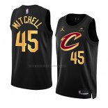 Maglia Cleveland Cavaliers Donovan Mitchell #45 Statement 2022-23 Nero