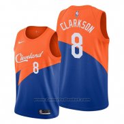 Maglia Cleveland Cavaliers Jordan Clarkson #8 Citta Edition Blu
