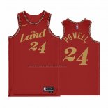 Maglia Cleveland Cavaliers Justin Powell #24 Citta 2023-24 Rosso