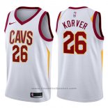 Maglia Cleveland Cavaliers Kyle Korver #26 Association 2017-18 Bianco