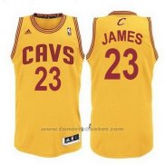 Maglia Cleveland Cavaliers LeBron James #23 Giallo