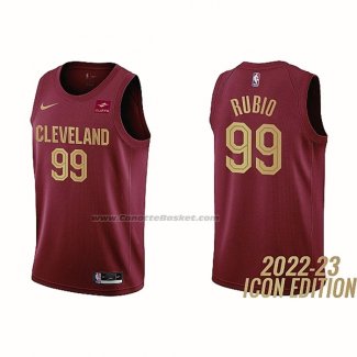 Maglia Cleveland Cavaliers Ricky Rubio NO 99 Icon 2022-23 Rosso