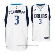 Maglia Dallas Mavericks Charlie Villanueva #3 Bianco