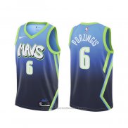 Maglia Dallas Mavericks Kristaps Porzingis #6 Citta 2019-20 Blu