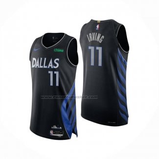 Maglia Dallas Mavericks Kyrie Irving No 11 Citta Authentic 2025-26 Nero