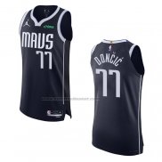 Maglia Dallas Mavericks Luka Doncic #77 Statement Autentico 2022-23 Blu