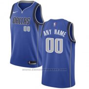 Maglia Dallas Mavericks Nike Personalizzate 17-18 Blu