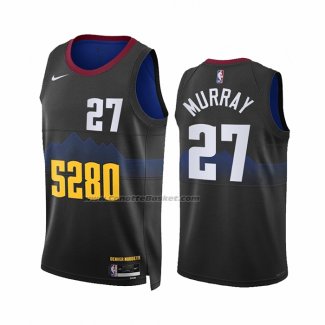 Maglia Denver Nuggets Jamal Murray #27 Citta 2023-24 Nero