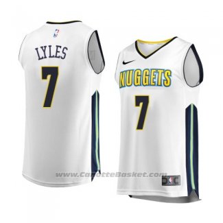 Maglia Denver Nuggets Trey Lyles #7 Association 2017-18 Bianco