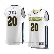 Maglia Denver Nuggets Tyler Lydon #20 Association 2017-18 Bianco